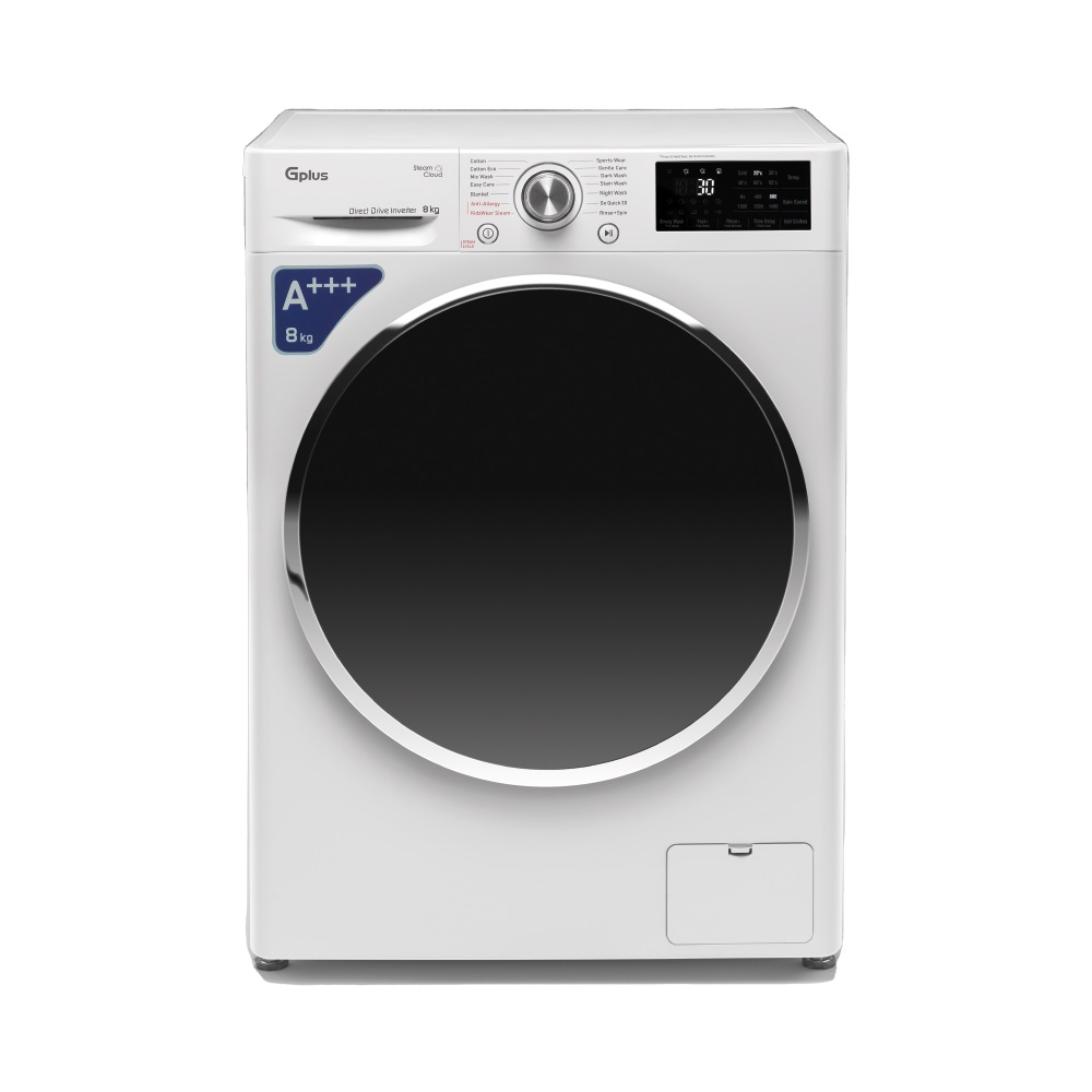 ماشین لباسشویی 8 کیلوگرمی جی پلاس مدل GWM-R808W.N